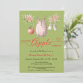Sweet Little Apple Baby Shower | Fall Rustic Baby  招待状 (スタンド正面)