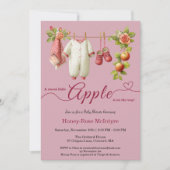 Sweet Little Apple Baby Shower | Fall Rustic Baby  招待状 (正面)