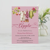 Sweet Little Apple Baby Shower | Fall Rustic Baby 招待状 (スタンド正面)
