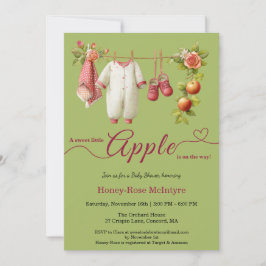 Sweet Little Apple Baby Shower | Fall Rustic Baby  招待状