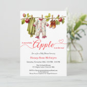 Sweet Little Apple Baby Shower | Fall Rustic Baby  招待状 (スタンド正面)