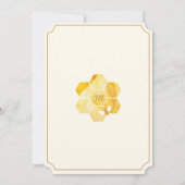 Sweet Little Beeベビー写真誕生のお知らせ 招待状 (裏面)