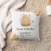 Sweet Little Bee Baby Shower Decorative Pillow クッション (ブランケット)