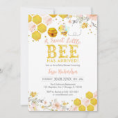 Sweet Little Bee Honey Bee Baby Shower Invitation 招待状 (正面)