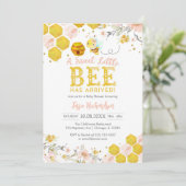 Sweet Little Bee Honey Bee Baby Shower Invitation 招待状 (スタンド正面)