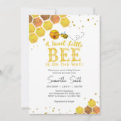 Sweet Little Bee Honey Bee Baby Shower Invitation 招待状 (正面)