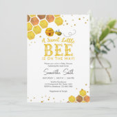 Sweet Little Bee Honey Bee Baby Shower Invitation 招待状 (スタンド正面)
