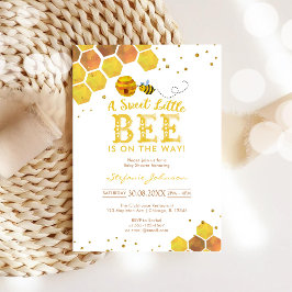 Sweet Little Bee Honey Bee Baby Shower Invitation 招待状