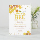 Sweet Little Bee Honey Bee Baby Shower Invitation 招待状 (スタンド正面)