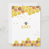 Sweet Little Bee Honey Bee Baby Shower Invitation 招待状 (裏面)