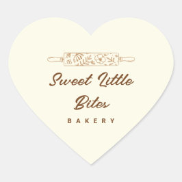 Sweet Little Bites Bakery Logo Sticker ハートシール