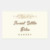 Sweet Little Bites Bakery Logo Sticker 長方形シール (正面)