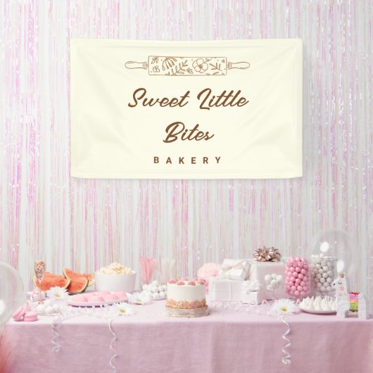 Sweet Little Bites Bakery Logo Vendor Booth 横断幕 (パーティー)