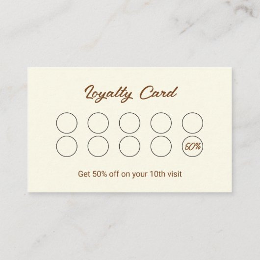 Sweet Little Bites Bakery Reward Loyalty Card 名刺 (裏面)