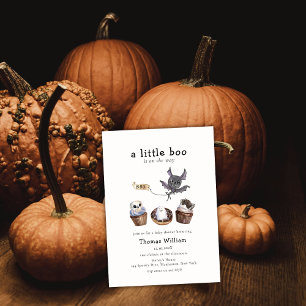 Sweet Little Boo ハロウィンカップケーキ ベビーシャワー 招待状