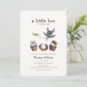 Sweet Little Boo Halloween cupcake Baby Shower  招待状 (スタンド正面)