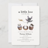 Sweet Little Boo Halloween cupcake Baby Shower  招待状 (正面)