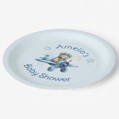 Sweet Little Boy on the Way Baby Shower ペーパープレート (アングル)