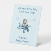 Sweet Little Boy on the Way Baby Shower 台座サイン (正面)