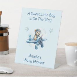 Sweet Little Boy on the Way Baby Shower 台座サイン