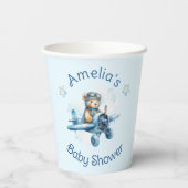 Sweet Little Boy on the Way Baby Shower 紙コップ (裏面)