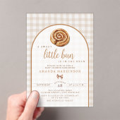 Sweet Little Bun in the Oven Neutral Baby Shower  アクリル招待状 (インサイチュ (ポータブル))