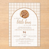 Sweet Little Bun in the Oven Neutral Baby Shower  アクリル招待状 (正面)