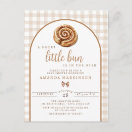 Sweet Little Bun in the Oven Neutral Baby Shower  ポストカード