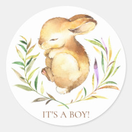 Sweet Little Bunny It'a Boy Favoritesステッカー ラウンドシール