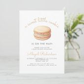 Sweet Little Cookie マカロン ニュートラル ベビーシャワー 招待状 (スタンド正面)