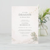 Sweet Little Dragon Baby Shower Invitation 招待状 (スタンド正面)