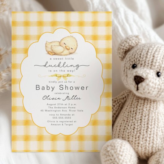 Sweet Little Duckling Baby Shower Invitation 招待状