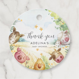 Sweet Little Farm Thank You  Baby SHower フェイバータグ