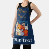 Sweet little Fox, vos, pixel art エプロン (インサイチュ)