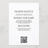 Sweet Little Girl Bow All in One Baby Shower 招待状 (裏面)