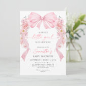 Sweet Little Girl Coquette Floral Arch Baby Shower 招待状 (スタンド正面)