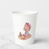 Sweet little girl Happy Birthday 紙コップ (裏面)