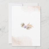 Sweet Little Girl Pampas Baby Shower Invitation 招待状 (裏面)