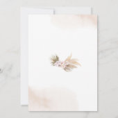 Sweet Little Girl Pampas Baby Shower Invitation 招待状 (裏面)