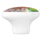 Sweet Little Girl Smelling a Flower セラミックノブ (側面)