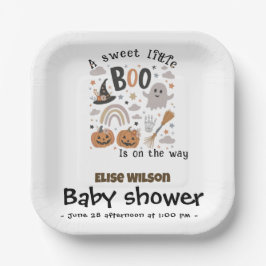 Sweet Little Halloween boo is on the way ペーパープレート