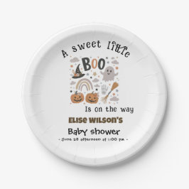 Sweet Little Halloween boo is on the way ペーパープレート
