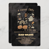 Sweet Little Halloween boo is on the way 招待状 (正面/裏面)