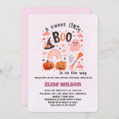 Sweet Little Halloween boo is on the way 招待状 (正面/裏面)