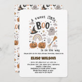 Sweet Little Halloween boo is on the way 招待状 (正面/裏面)