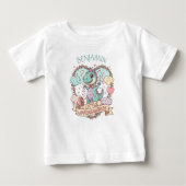 Sweet Little Hearts Dino Birthday Personalized ベビーTシャツ (正面)