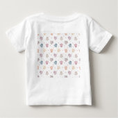 Sweet Little Hearts Dino Birthday Personalized ベビーTシャツ (裏面)