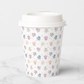 Sweet Little Hearts Dino Birthday Personalized 紙コップ (裏面)