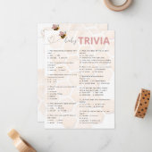 Sweet Little Honey Baby Shower Baby Trivia ノートカード (正面/裏面インサイチュ)