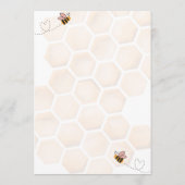 Sweet Little Honey Baby Shower Baby Trivia ノートカード (裏面)